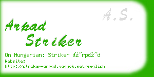 arpad striker business card